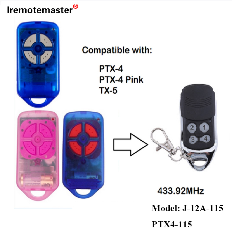 Untuk PTX4 433.92 MHz Gerbang Pintu Garasi Remote Control Kode Bergulir